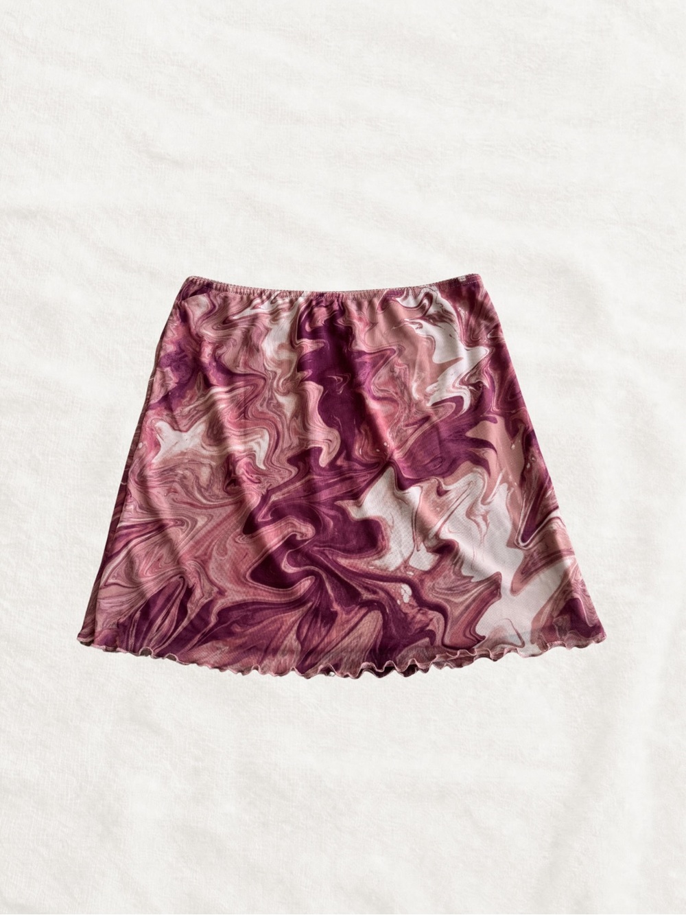 Urban Outfitters Marbled Plum & Blush Skater Mini Skirt